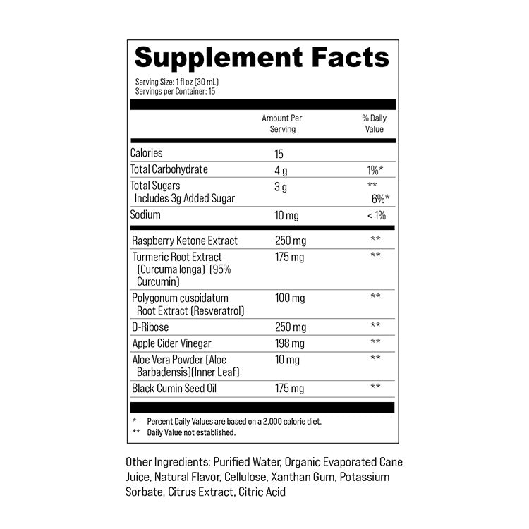 ROOT Restore Supplement Facts label